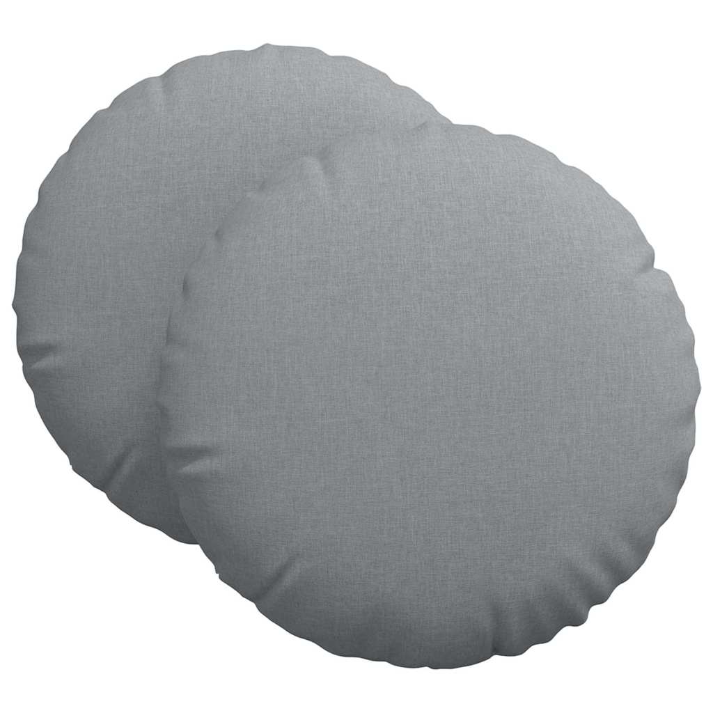 Sitzkissen 2 pcs Hellgrau Ø30 x 13 cm Stoff