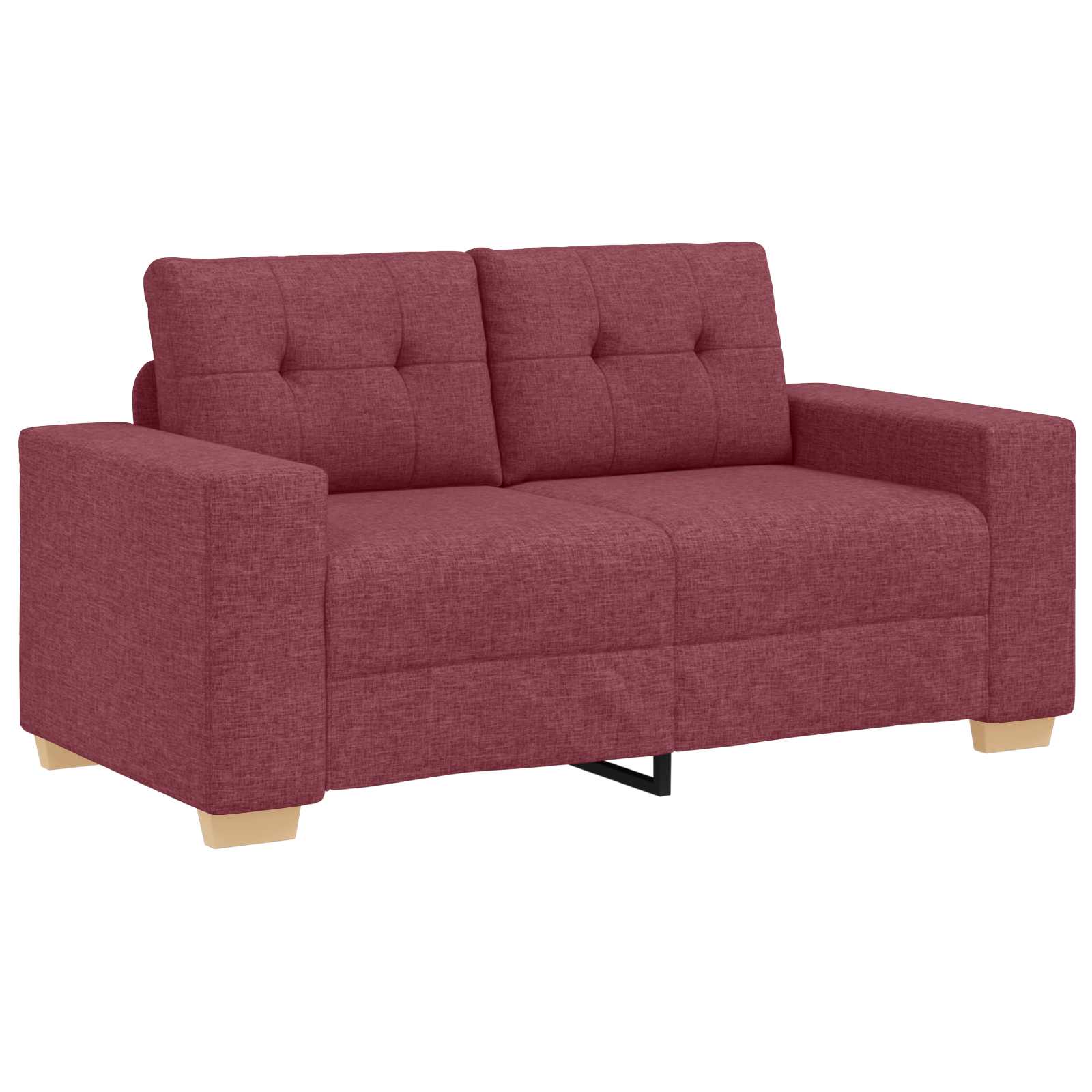 2-teiliges Sofa-Set mit Kissen, hellgrauer Stoff