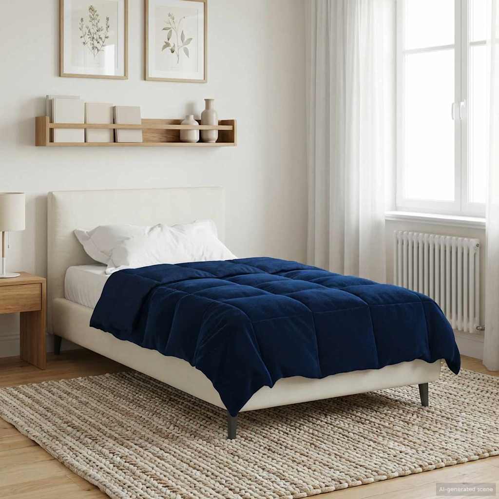 Winterbettdecke Gepolstert Anthrazit 240 x 260 cm Mikrofaser