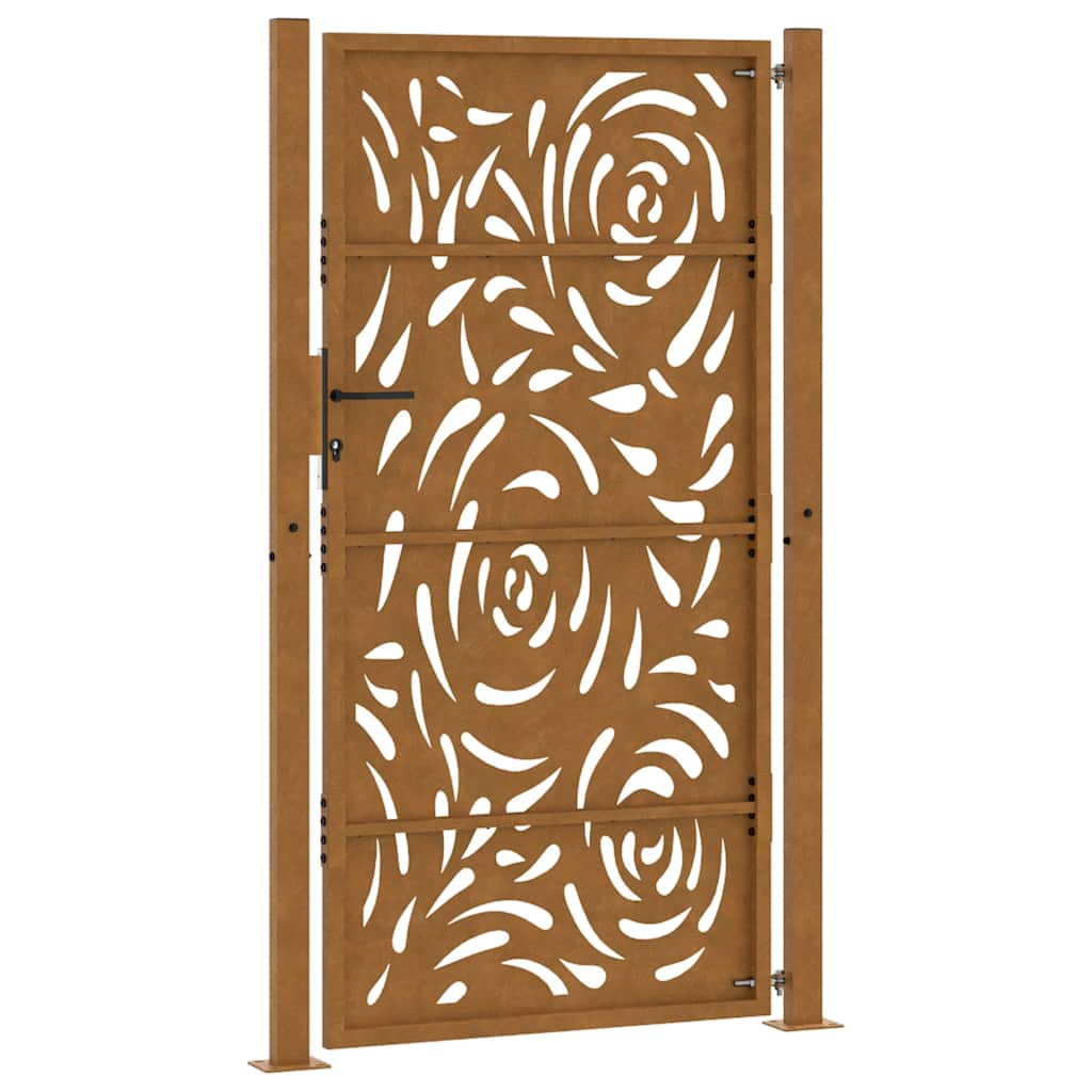 Gartentor Schwarz 100x100 cm Stahl Lichtdesign