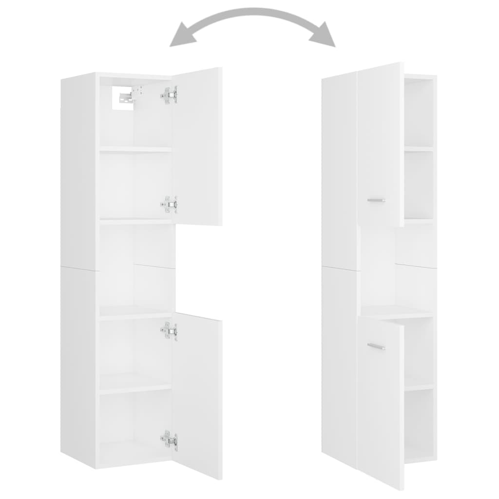 3-tlg. Badmöbel-Set Betongrau Holzwerkstoff