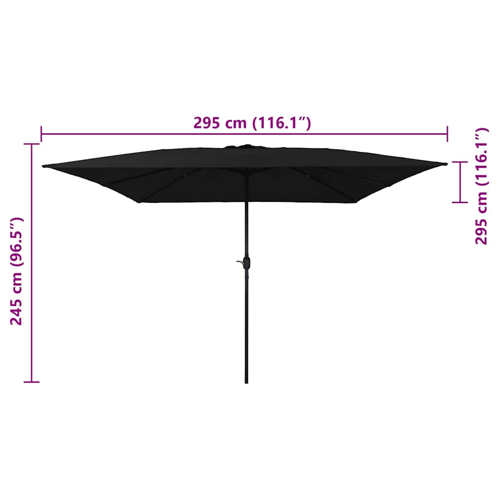 Garten-Sonnenschirm Sand 295 x 295 x 245 cm Polyester und Stahl