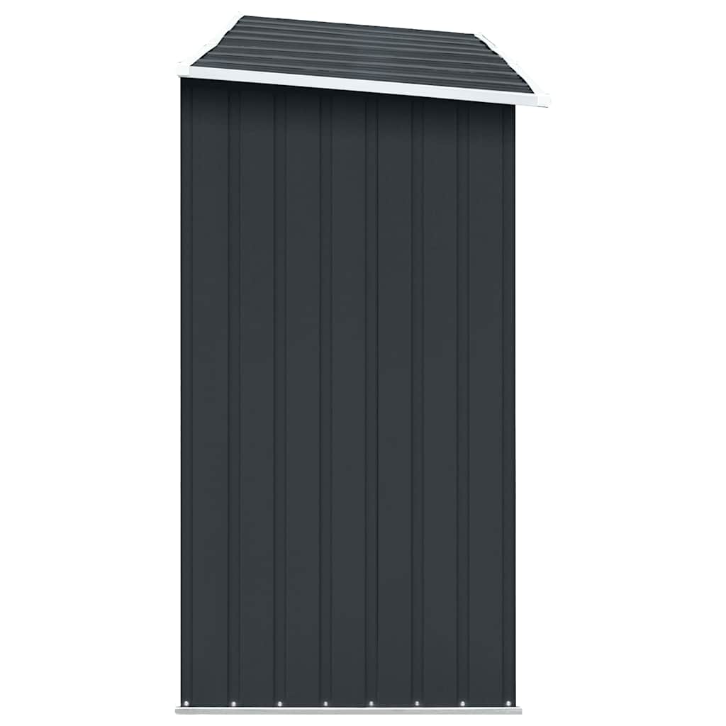 Brennholzlager aus verzinktem Stahl 330x84x152 cm Grau