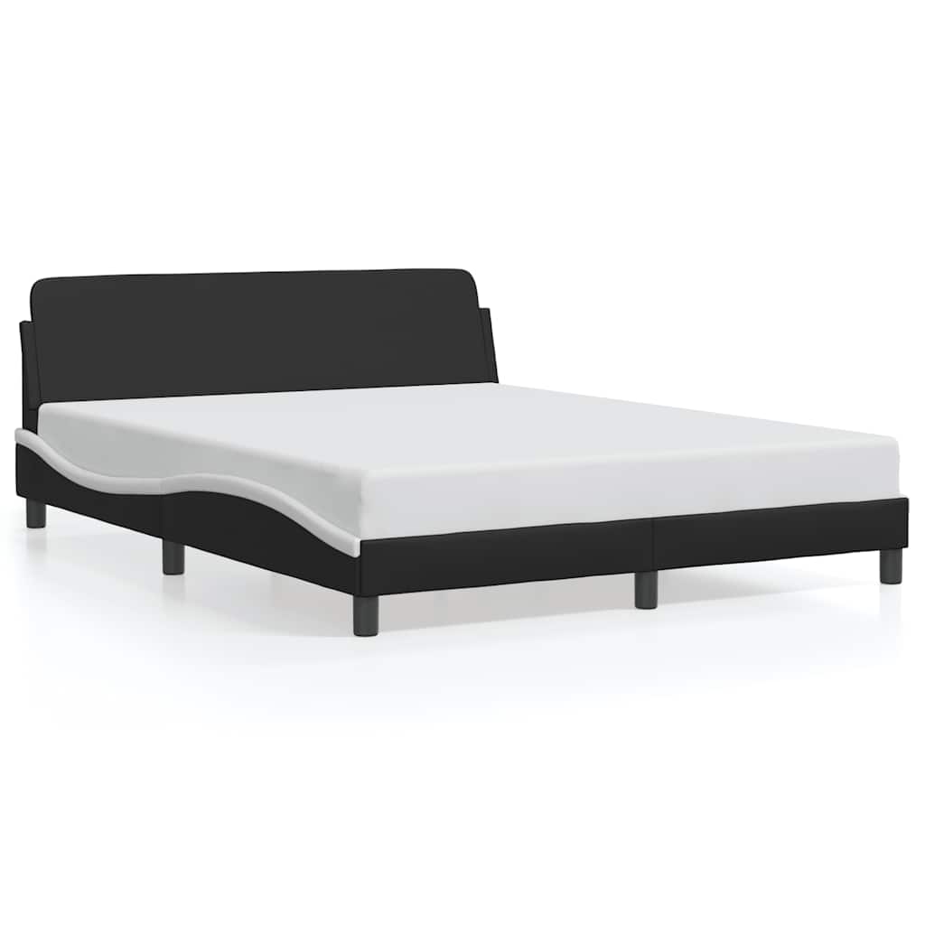 Bettgestell "Dover" Schwarz 100x190 cm Kunstleder