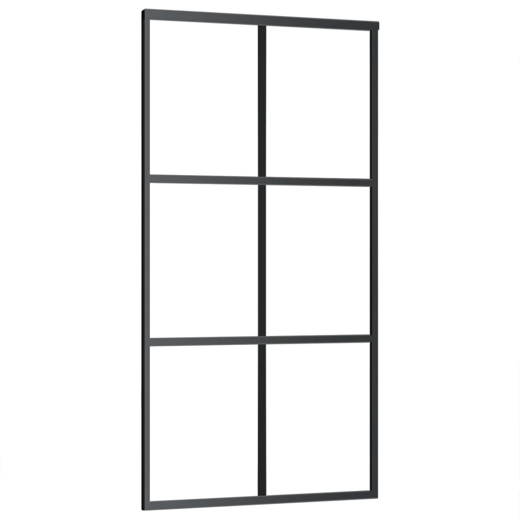 Schiebetür mit Beschlag ESG-Glas & Aluminium 76x205 cm