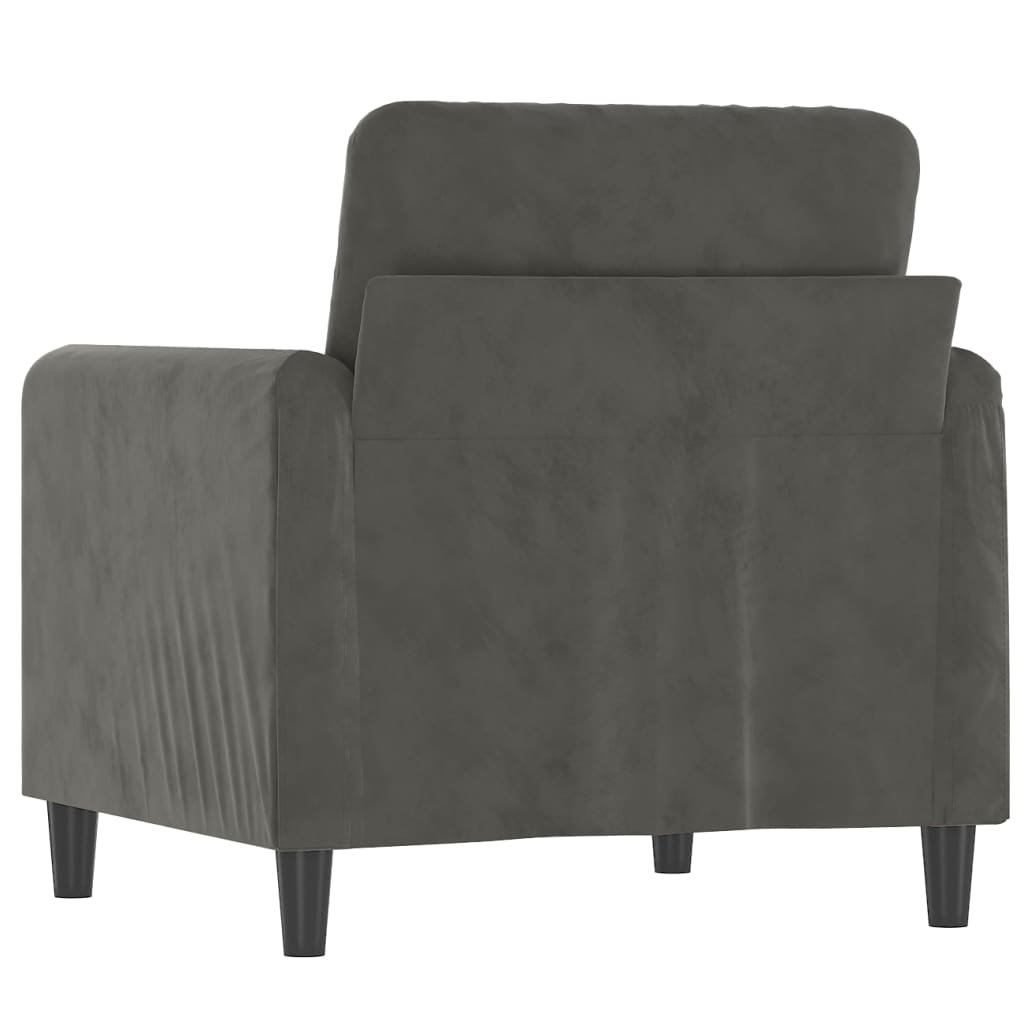 2-Sitzer-Sofa Hellgrau 120 cm Samt