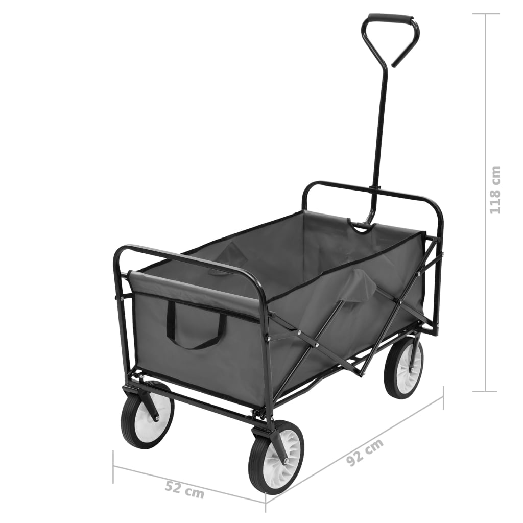 Klappbarer Handwagen Stahl Rot