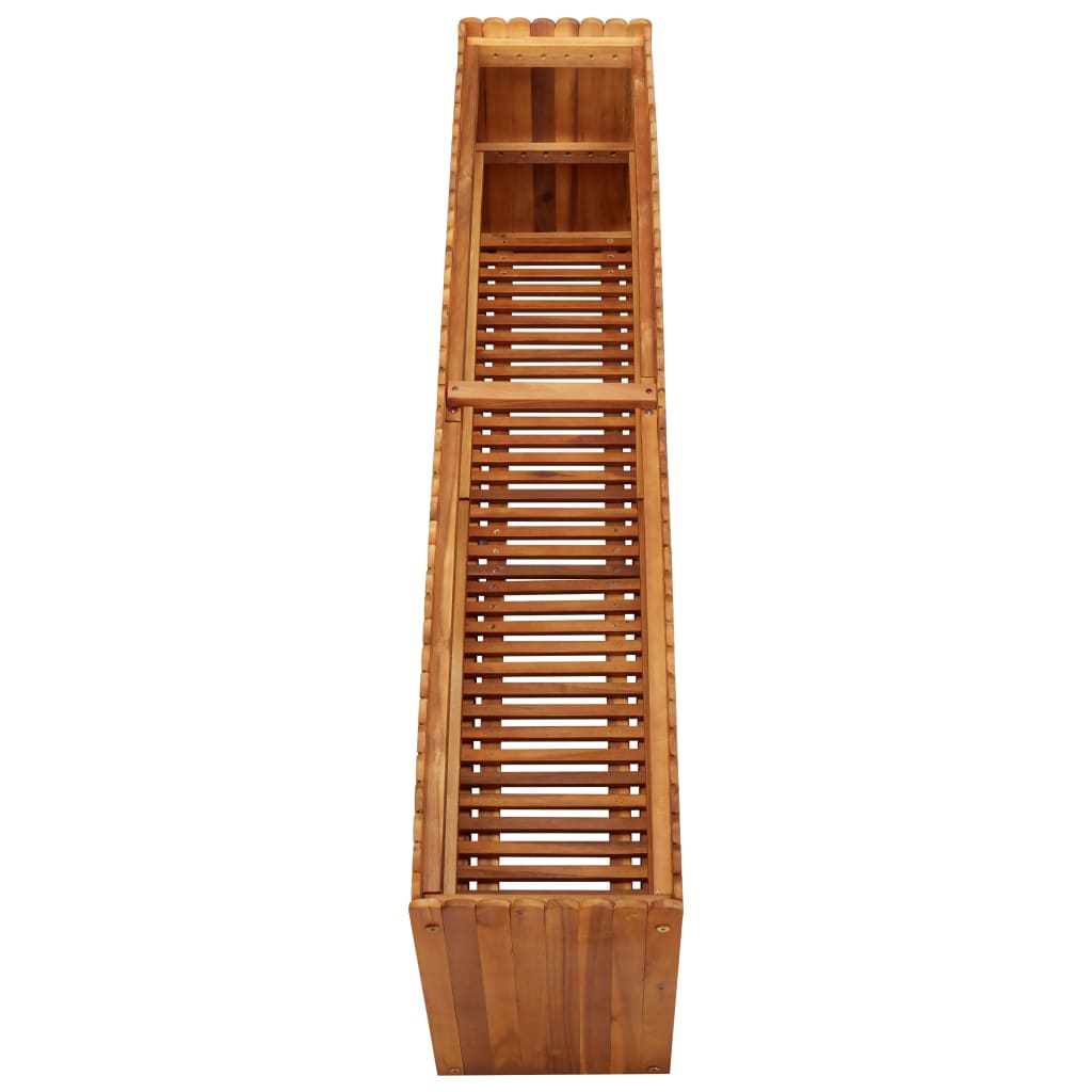 Garten-Hochbeet 50 x 30 x 25 cm Massivholz Akazie