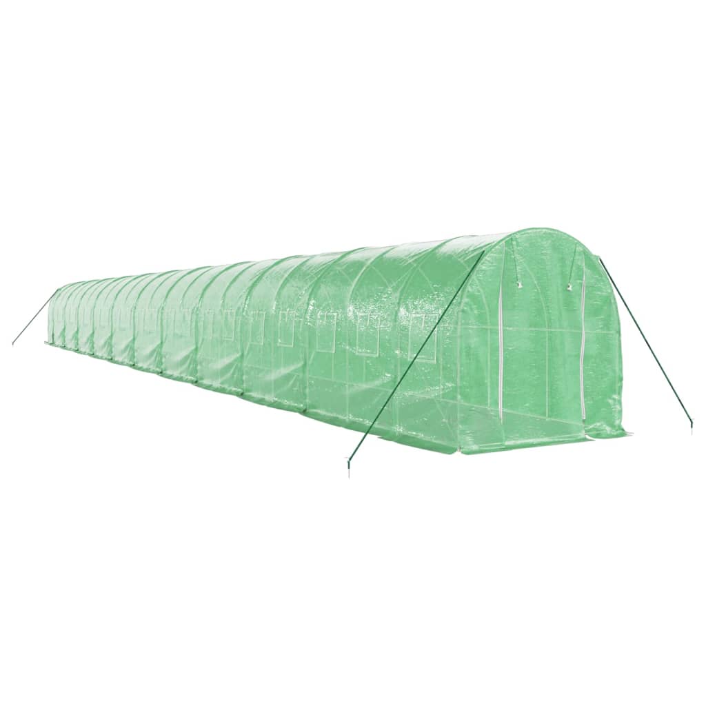 Gewächshaus mit Stahlrahmen Weiß 8 m² 4x2x2 m