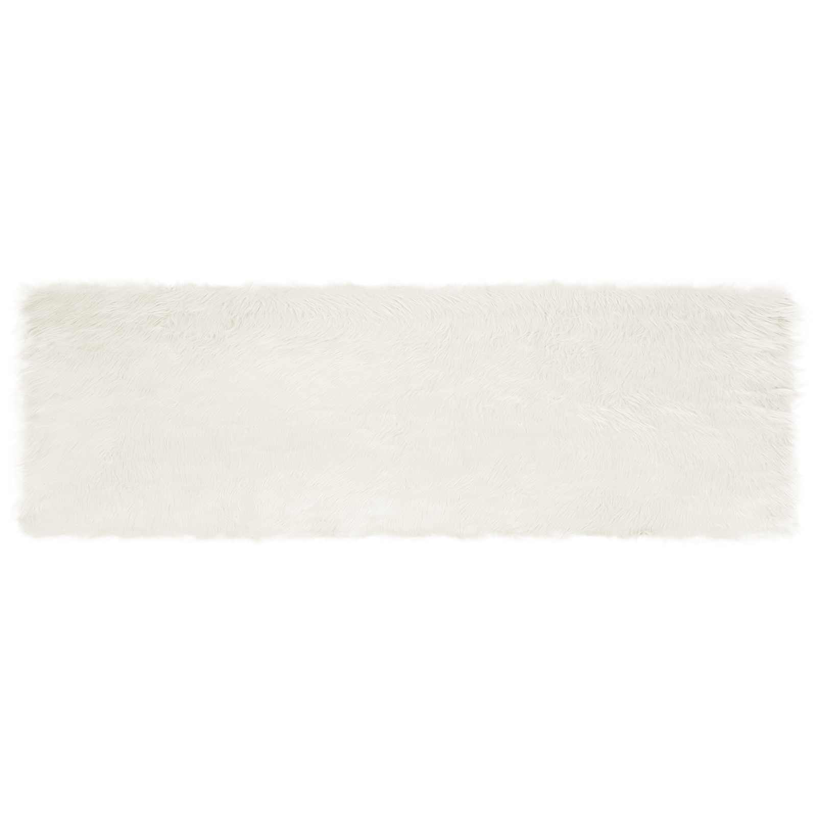 Teppich aus Kunstschaffell TAFALLA Weiß 60 x 110 cm Polyester