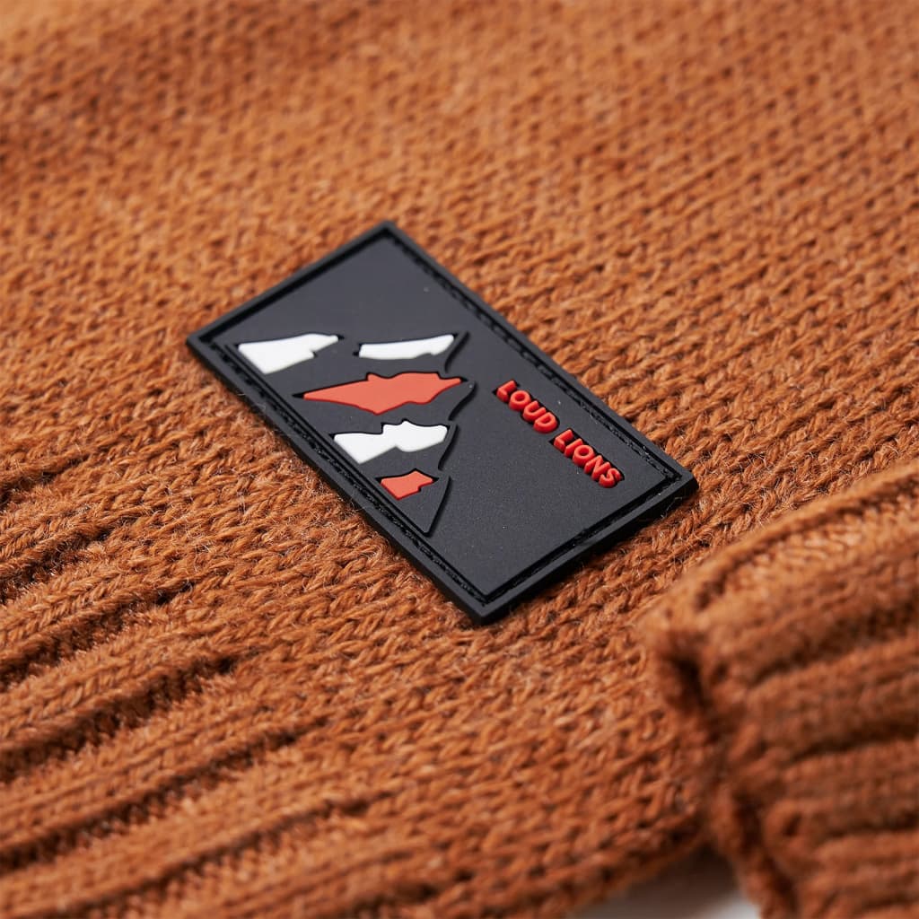 Kinderpullover Gestrickt Cognac 116