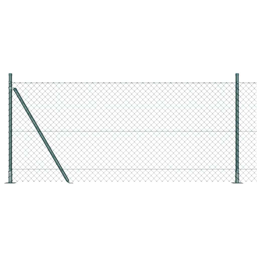 Outdoor Kettenglied-Zaun Erdfixierung 10 x 0,4 m Grün Netz