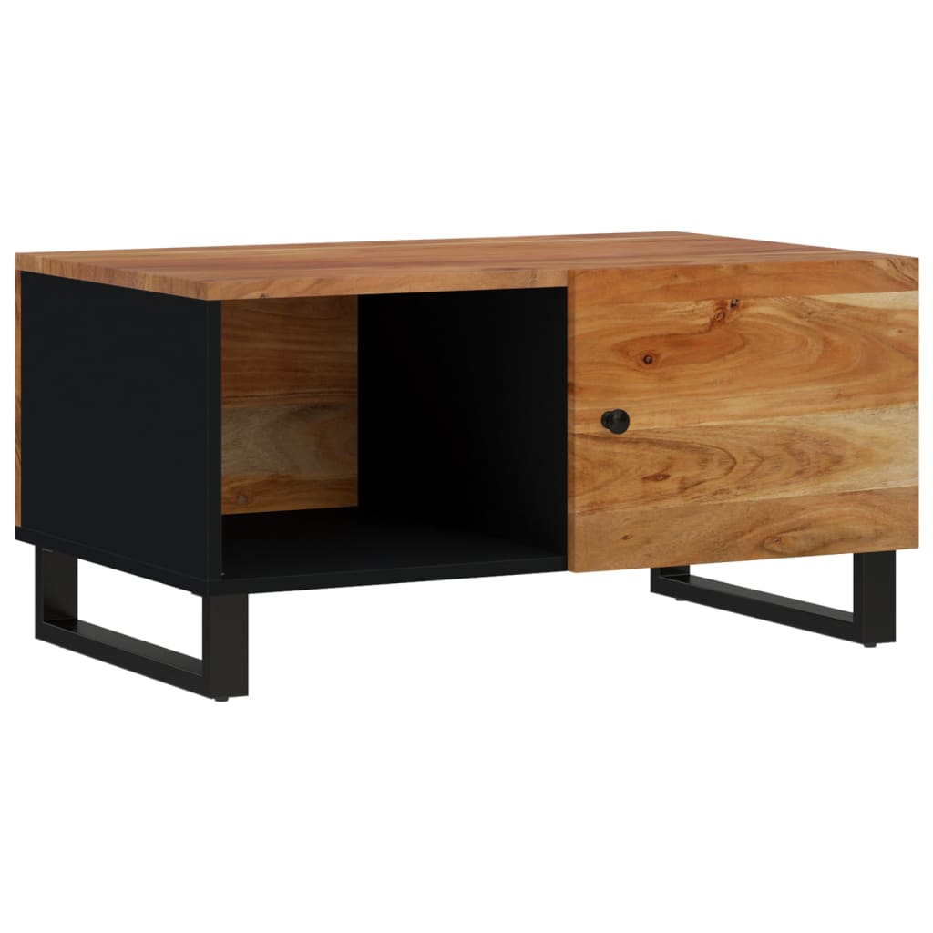 Couchtisch 80x50x40 cm Massivholz Akazie & Holzwerkstoff