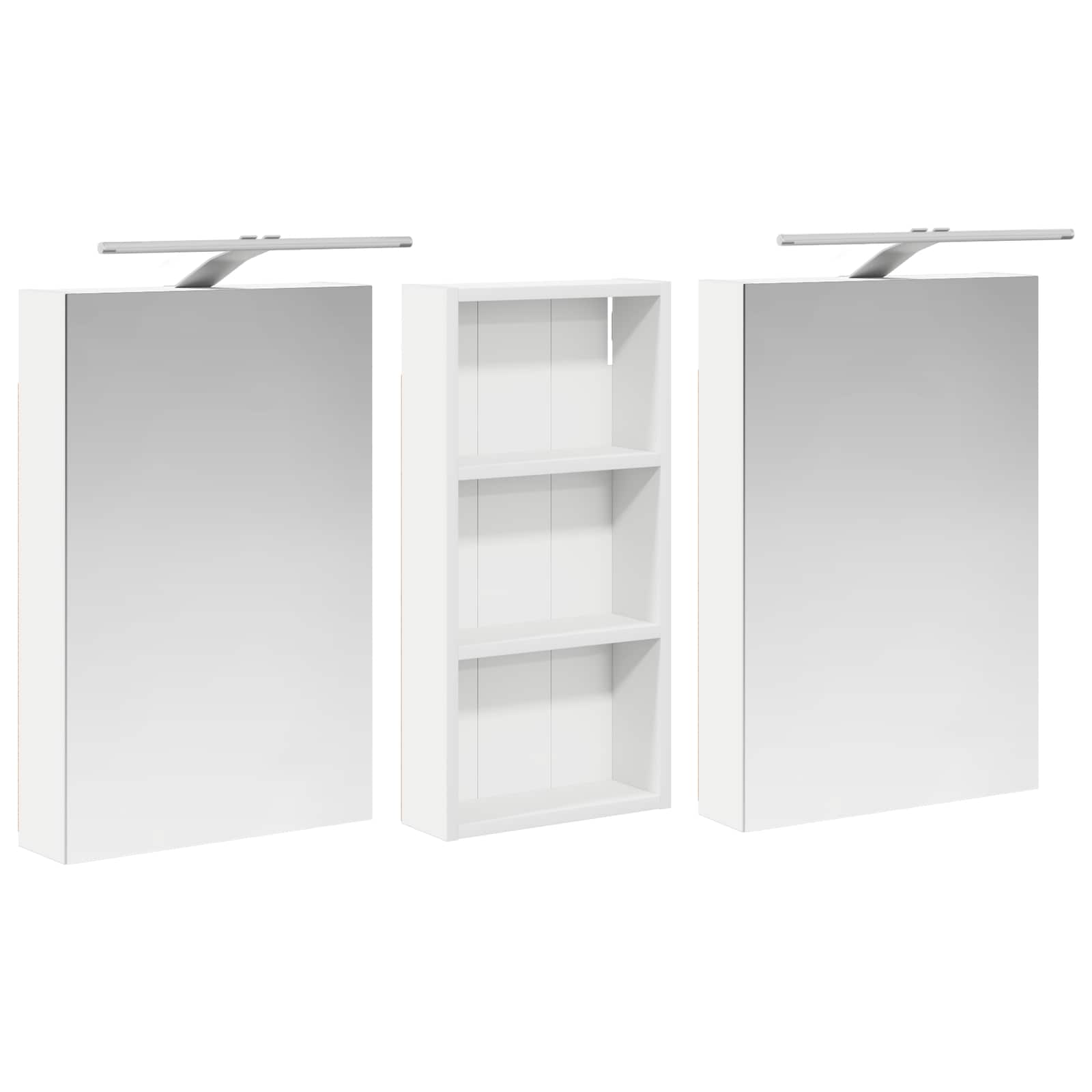 Badezimmerschrank-Set 3 pcs 80 x 10,5 x 50 cm Holzwerkstoff