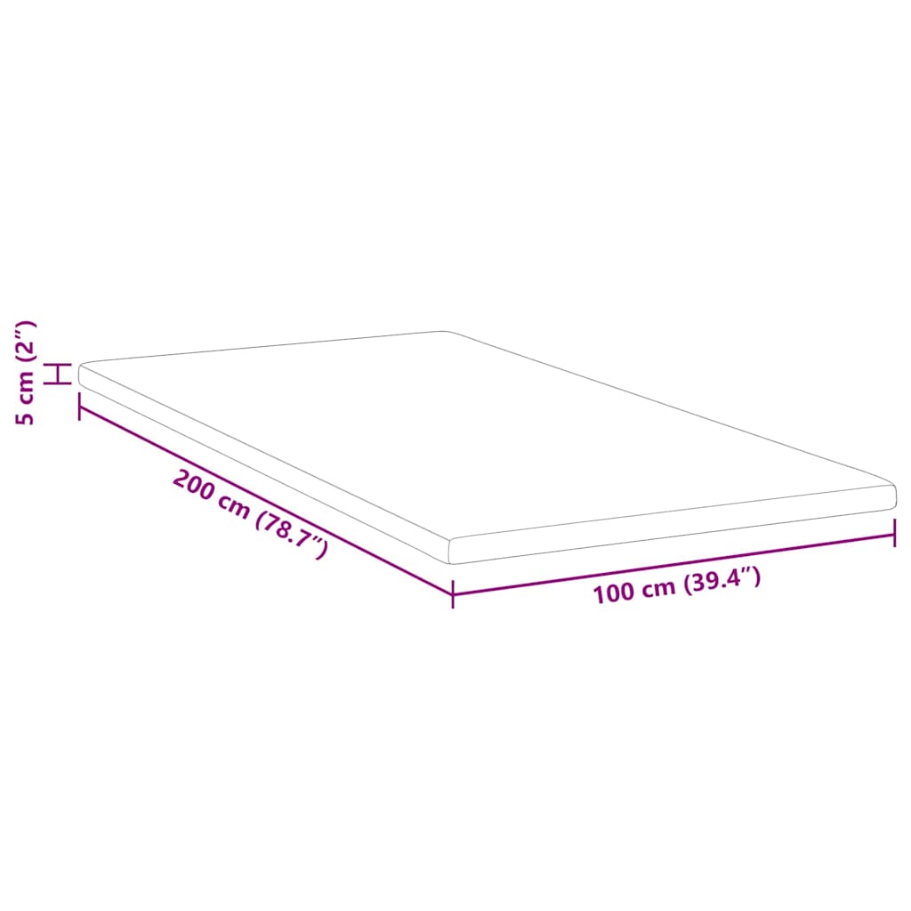 Kokosnuss Topper Weiß 70 x 200 cm Jacquard-Stoff