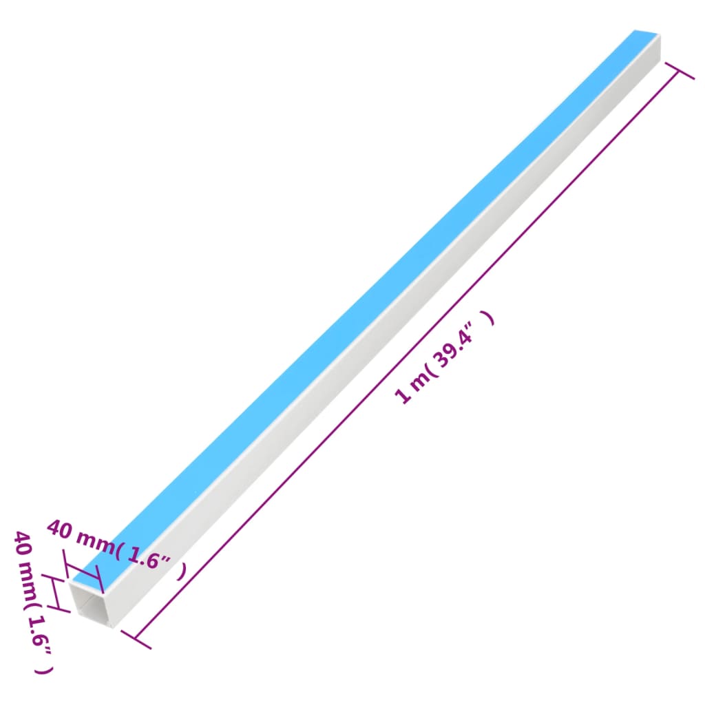 Installationsrohre Selbstklebend 25x25 mm 10 m PVC