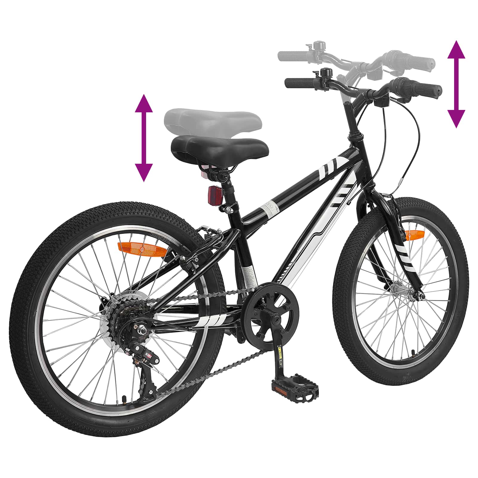 Mountainbike 20 Zoll 6-Speed für 5-8 Jahre alt Weiß