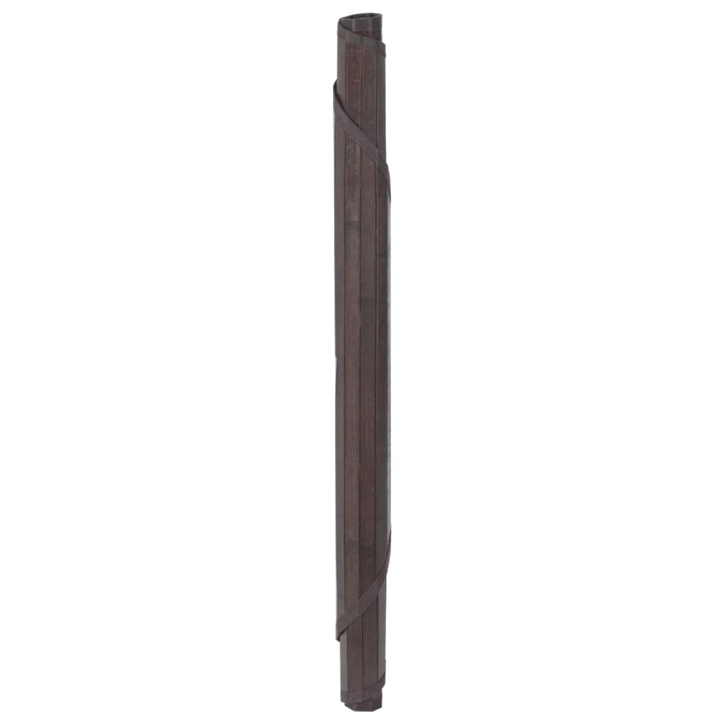 Teppich Rund Schwarz 60 cm Bambus