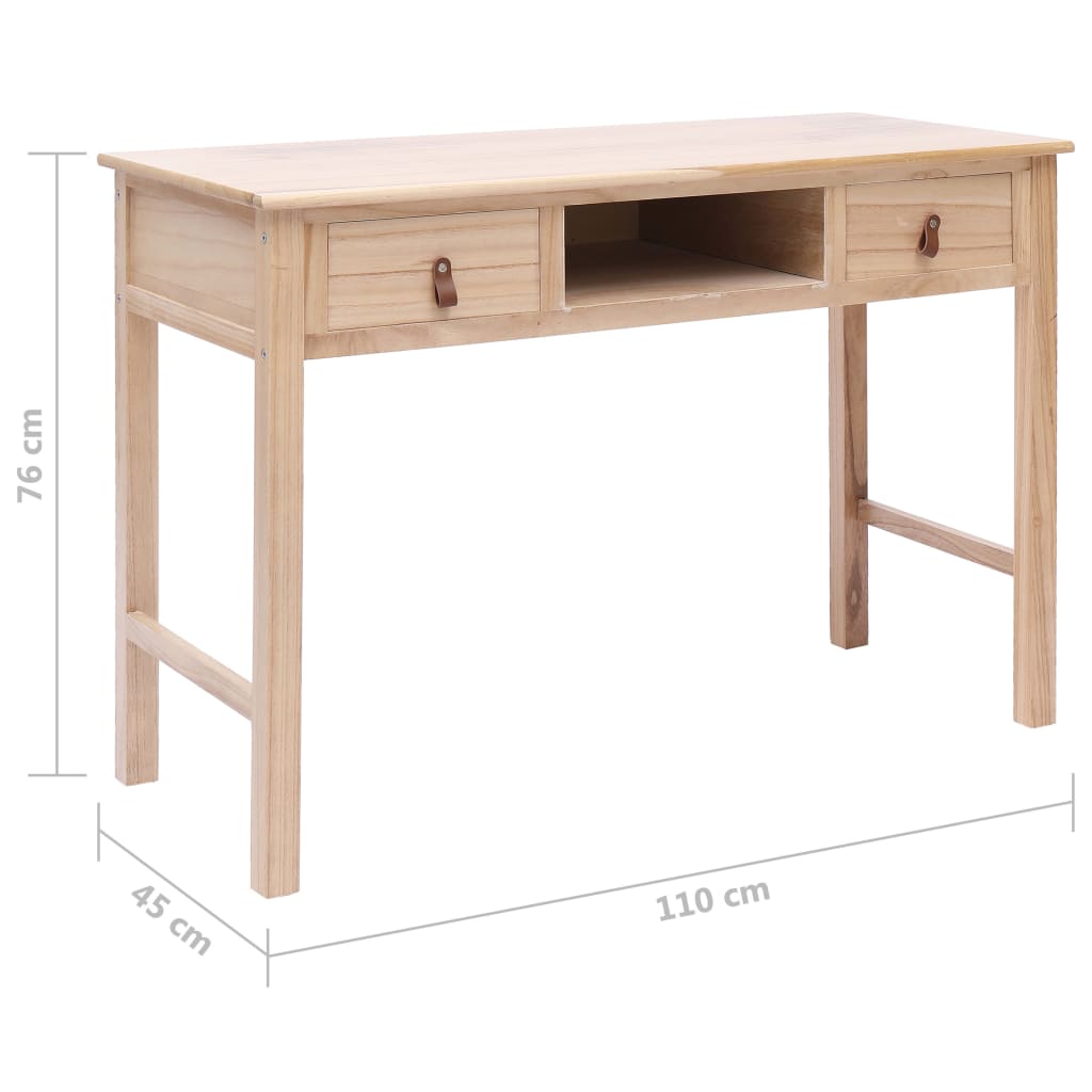 Schreibtisch Grau 110×45×76 cm Holz