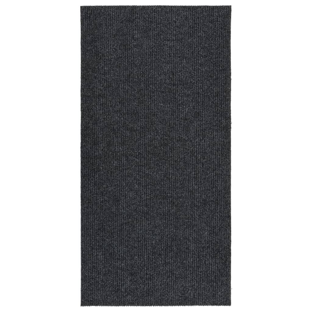 Teppichläufer Grau 80 x 150 cm Stoff