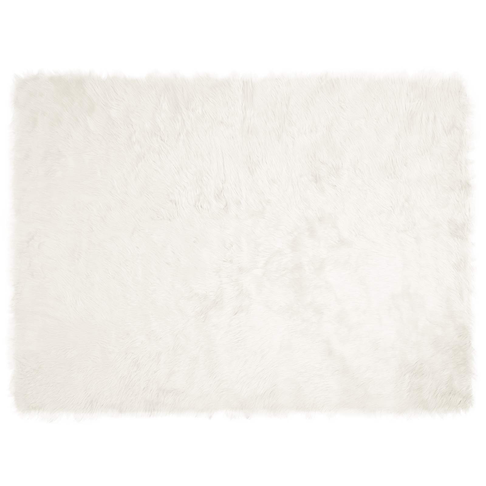 Teppich aus Kunstschaffell TAFALLA Weiß 60 x 110 cm Polyester