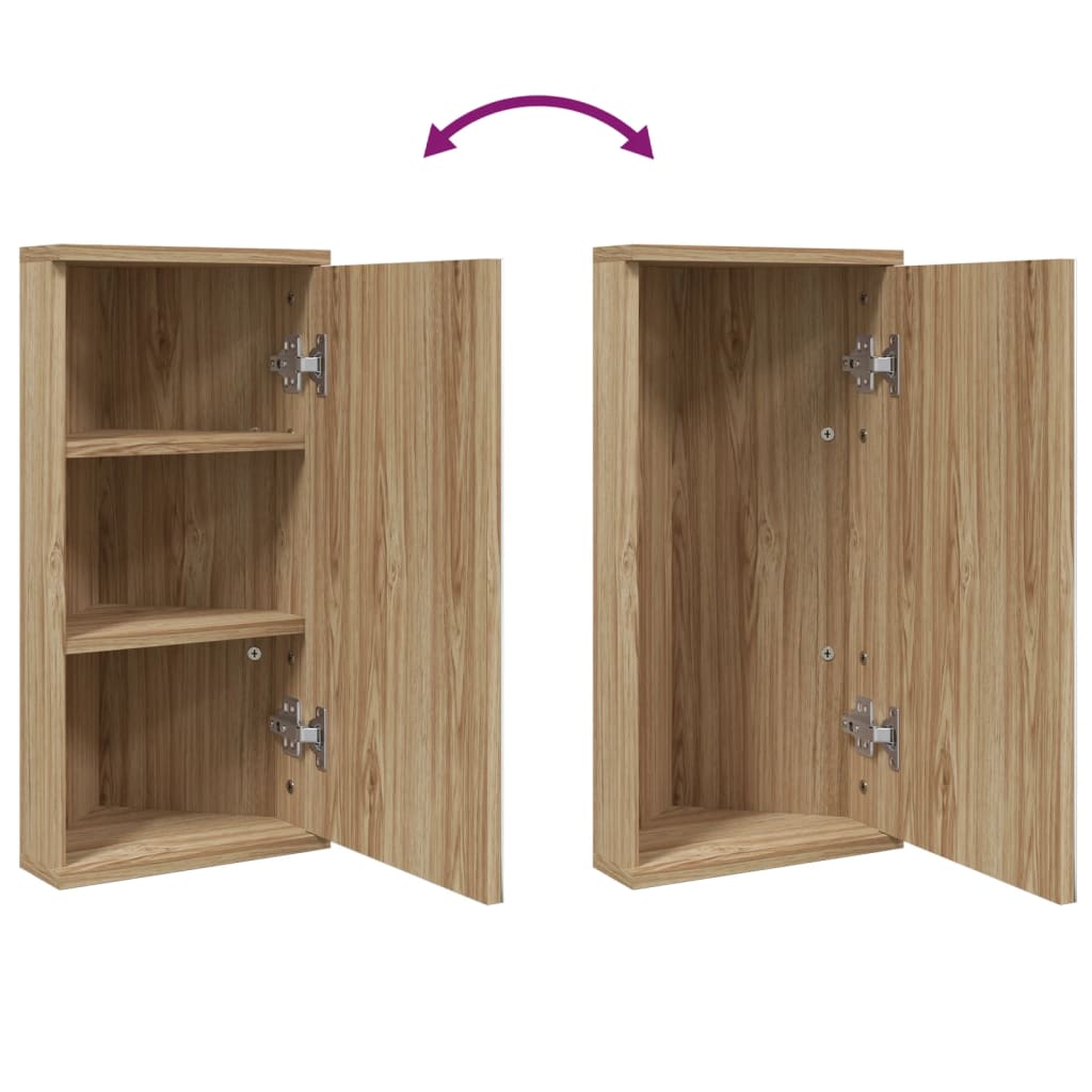 Eck-Spiegelschrank Weiß 30x24x60 cm