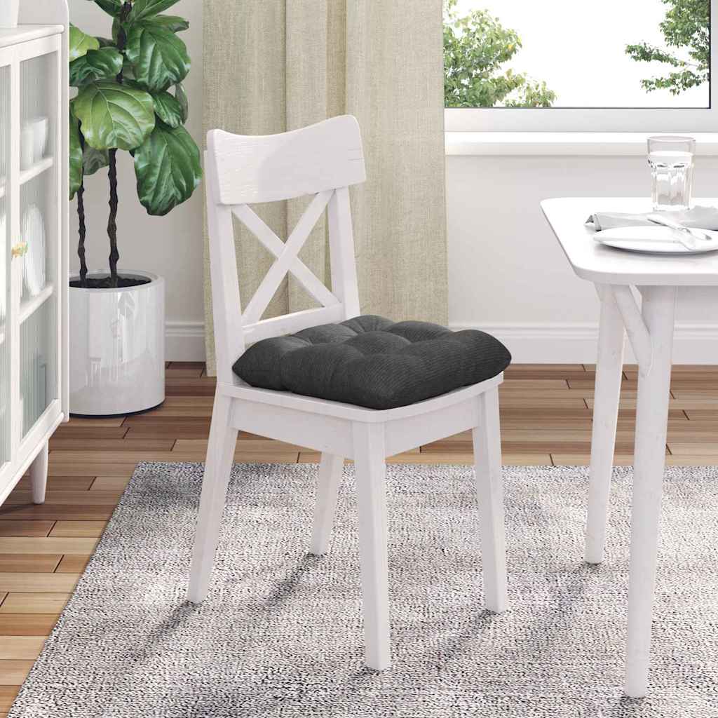 Sitzkissen 4 pcs Hellgrau 40 x 40 cm Cordstoff