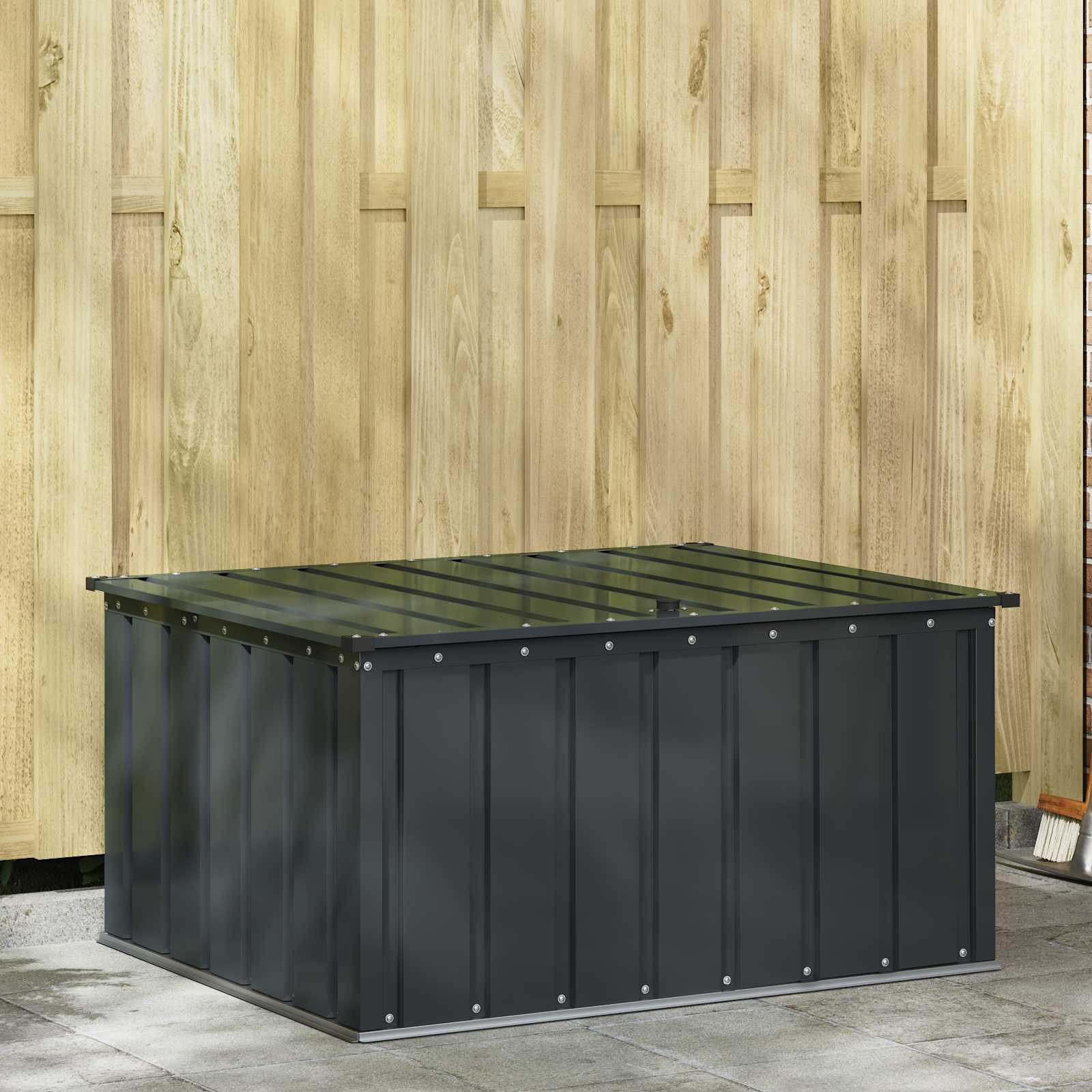 Gartenlagerbox Schwarz 101 x 56,5 x 50 cm Stahl