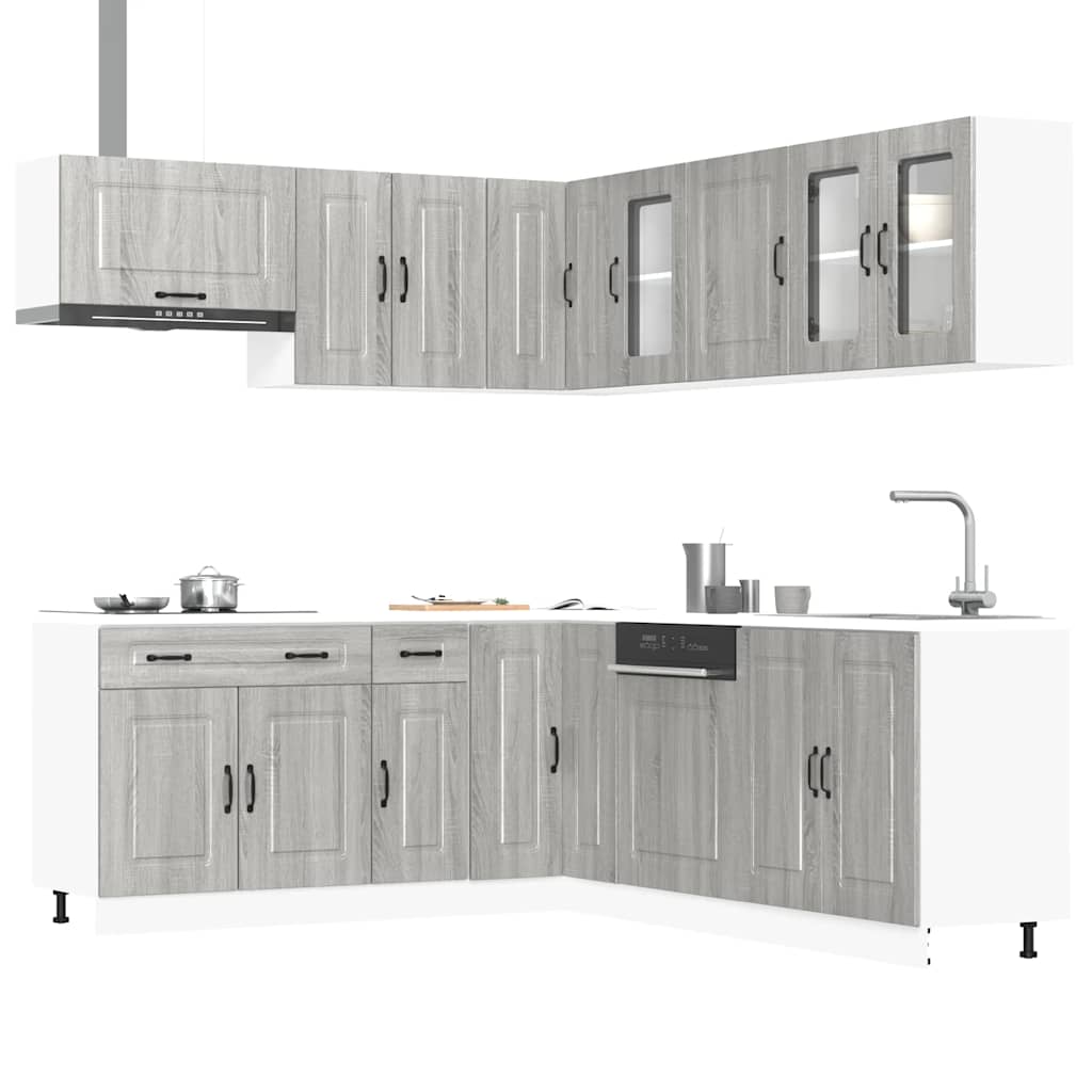 11-tlg. Küchenschrank-Set Kalmar Weiß Holzwerkstoff