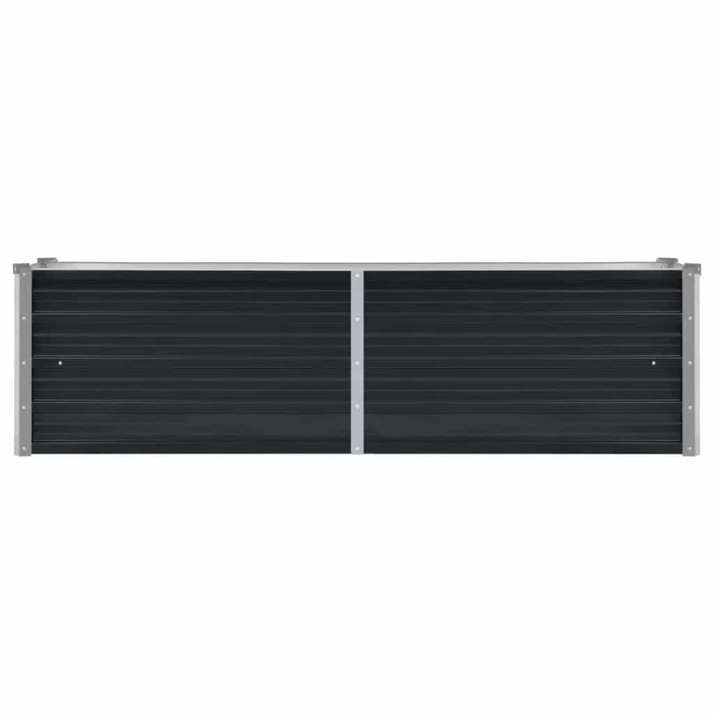 Hochbeet Anthrazit 160 x 80 x 77 cm Verzinkter Stahl
