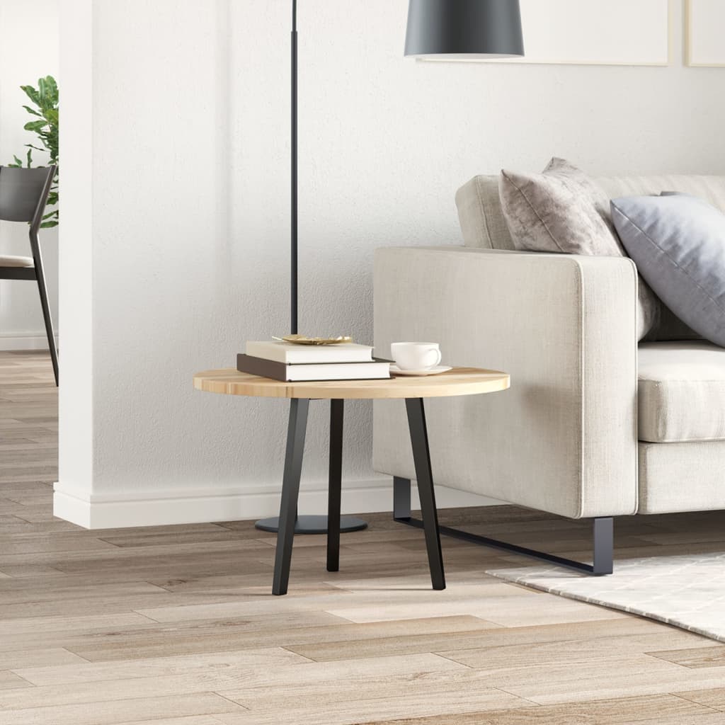Tischplatte Rund Ø40x2 cm Massivholz Akazie