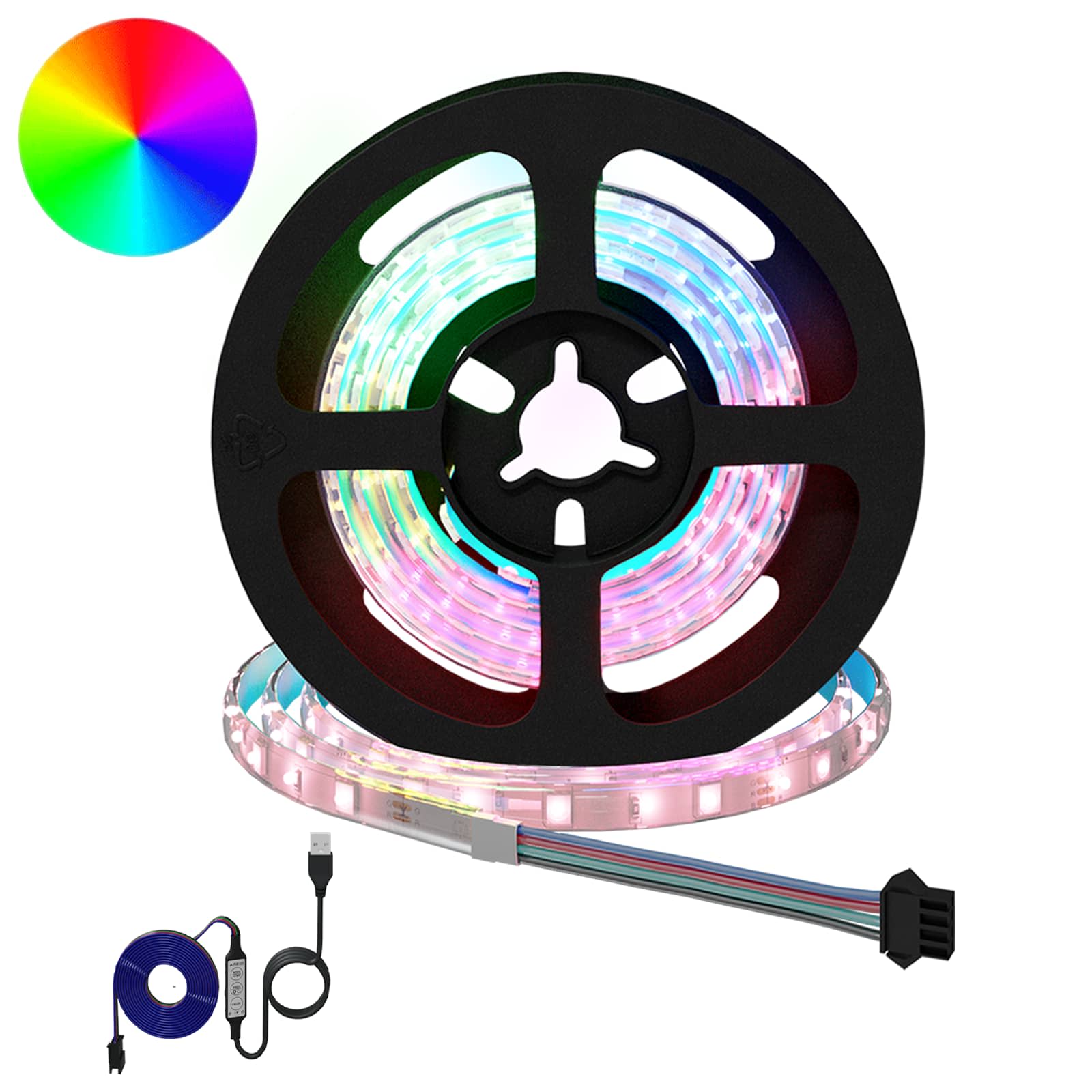 LED Streifen 2 pcs Schwarz und Transparent 3000 mm