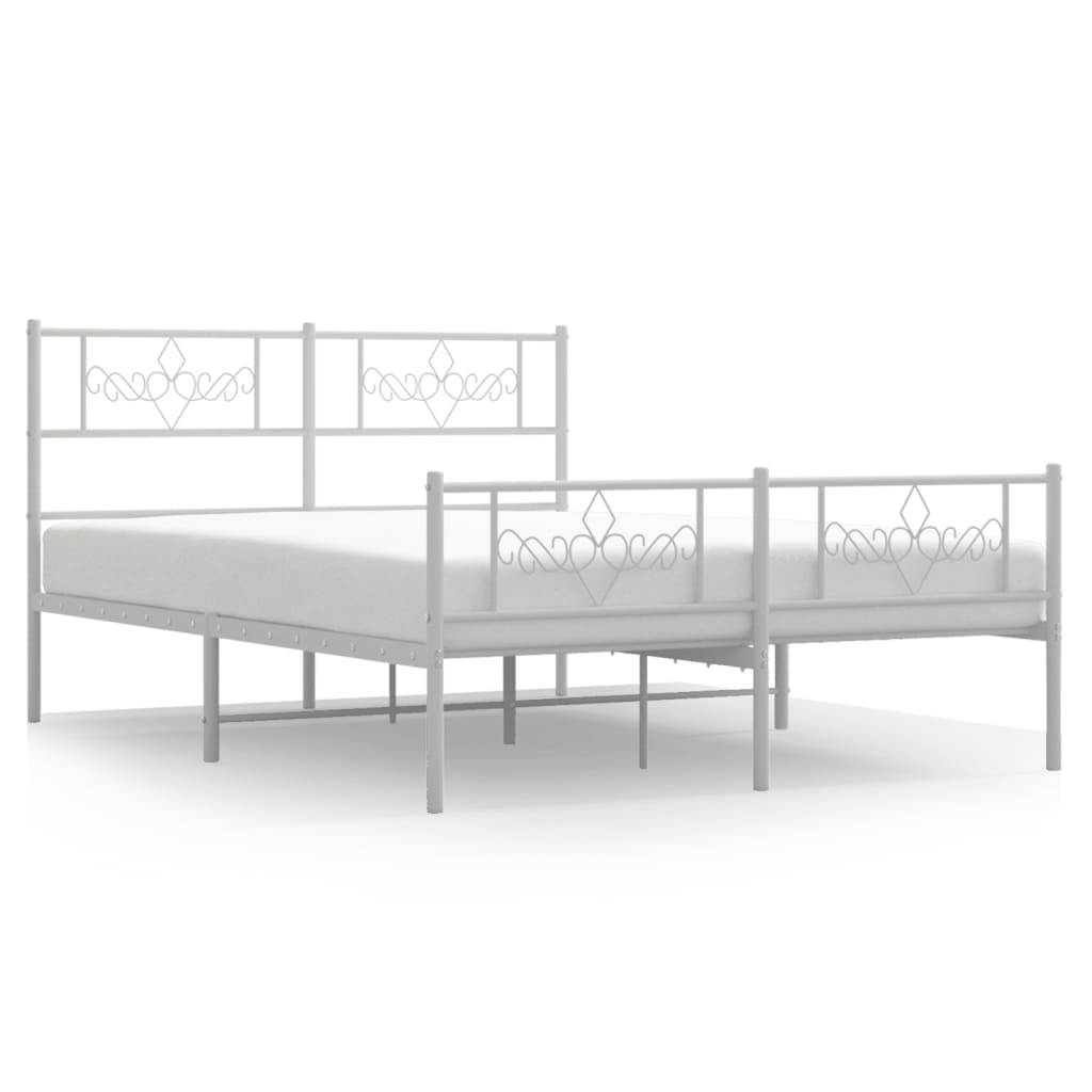 Bettgestell mit Kopfteil Metall Schwarz 100x190 cm
