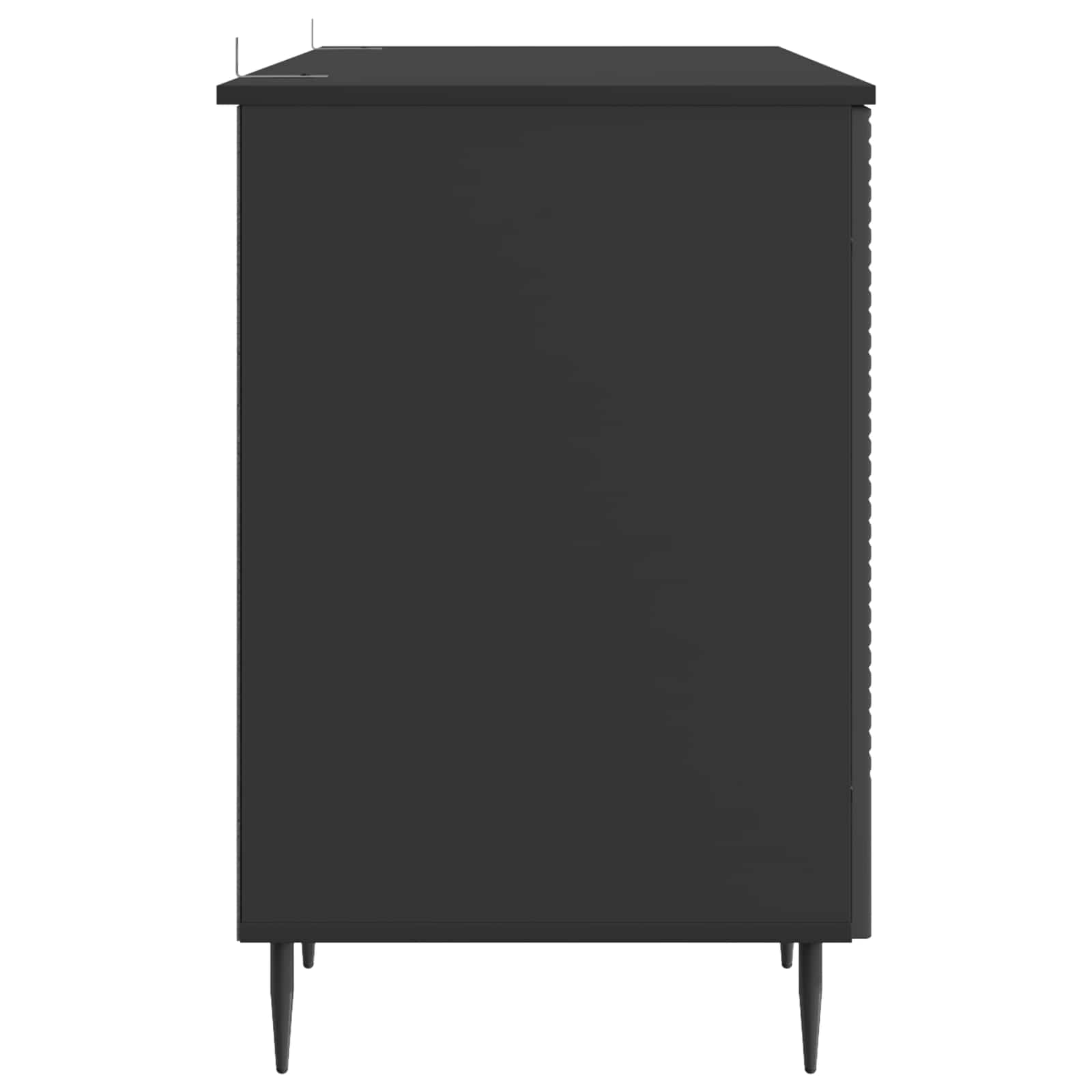 Schreibtisch mit Regal Schwarz 142,5 x 50 x 75 cm Holzwerkstoff