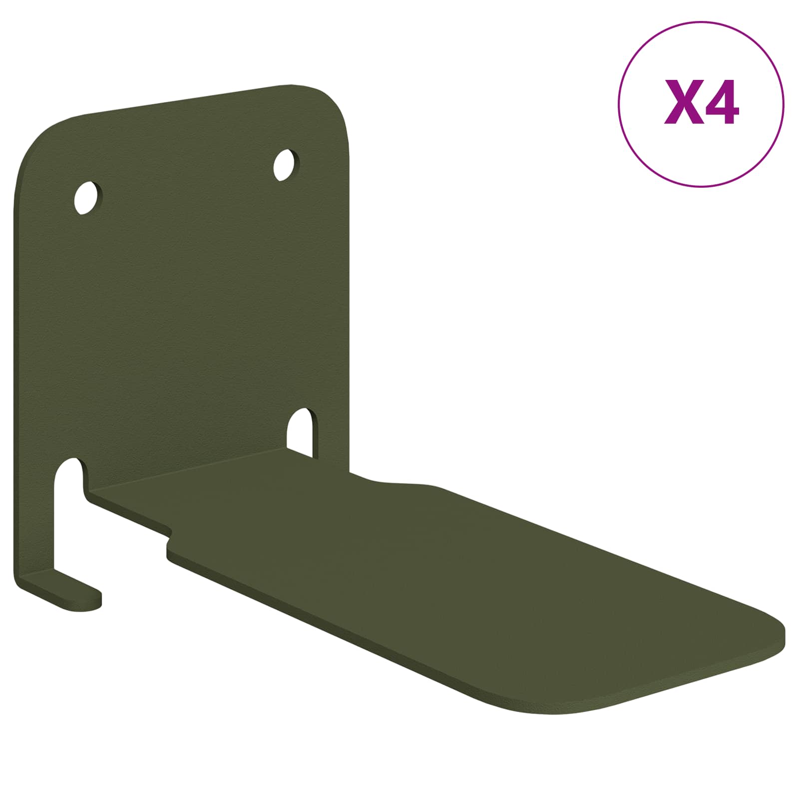 Unsichtbares Schwimmendes Regal 4 pcs Schwarz 6 x 11 x 6,5 cm