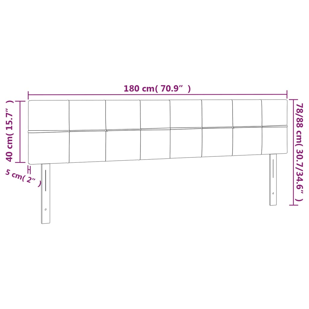 Kopfteil Hellgrau 80x5x118/128 cm Samt