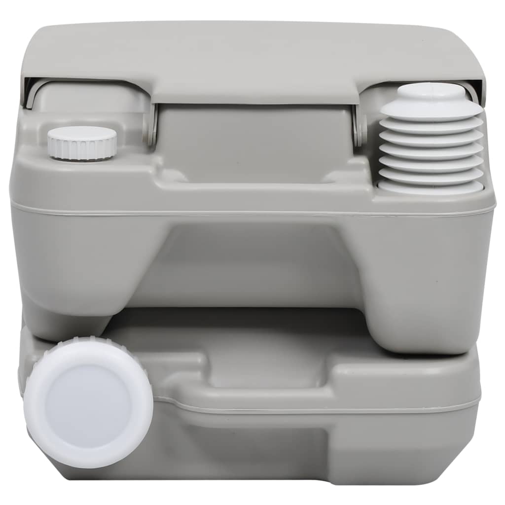 Camping-Toilette Grau und Weiß 41,5 x 36,5 x 30 cm Polyethylen