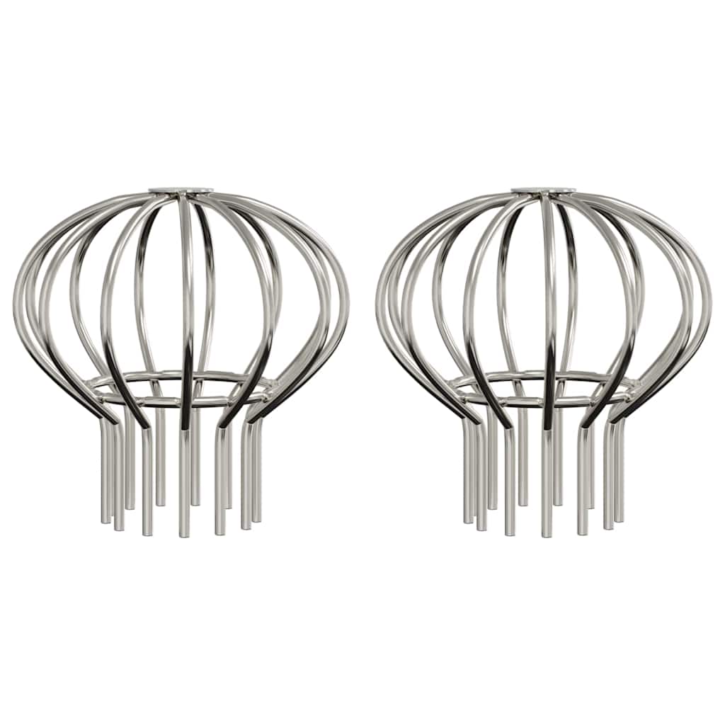 Dachrinnenblattschutz 2 pcs Silber 50 mm Edelstahl