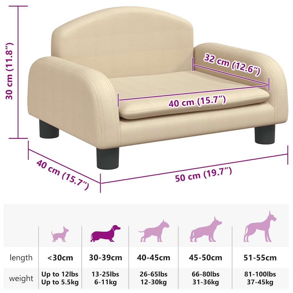 Hundebett Dunkelgrau 70x45x30 cm Stoff