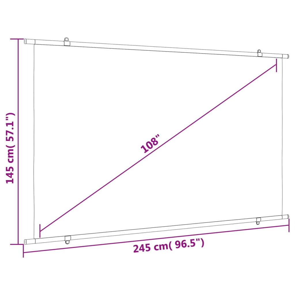 Beamer Leinwand 89" 1:1