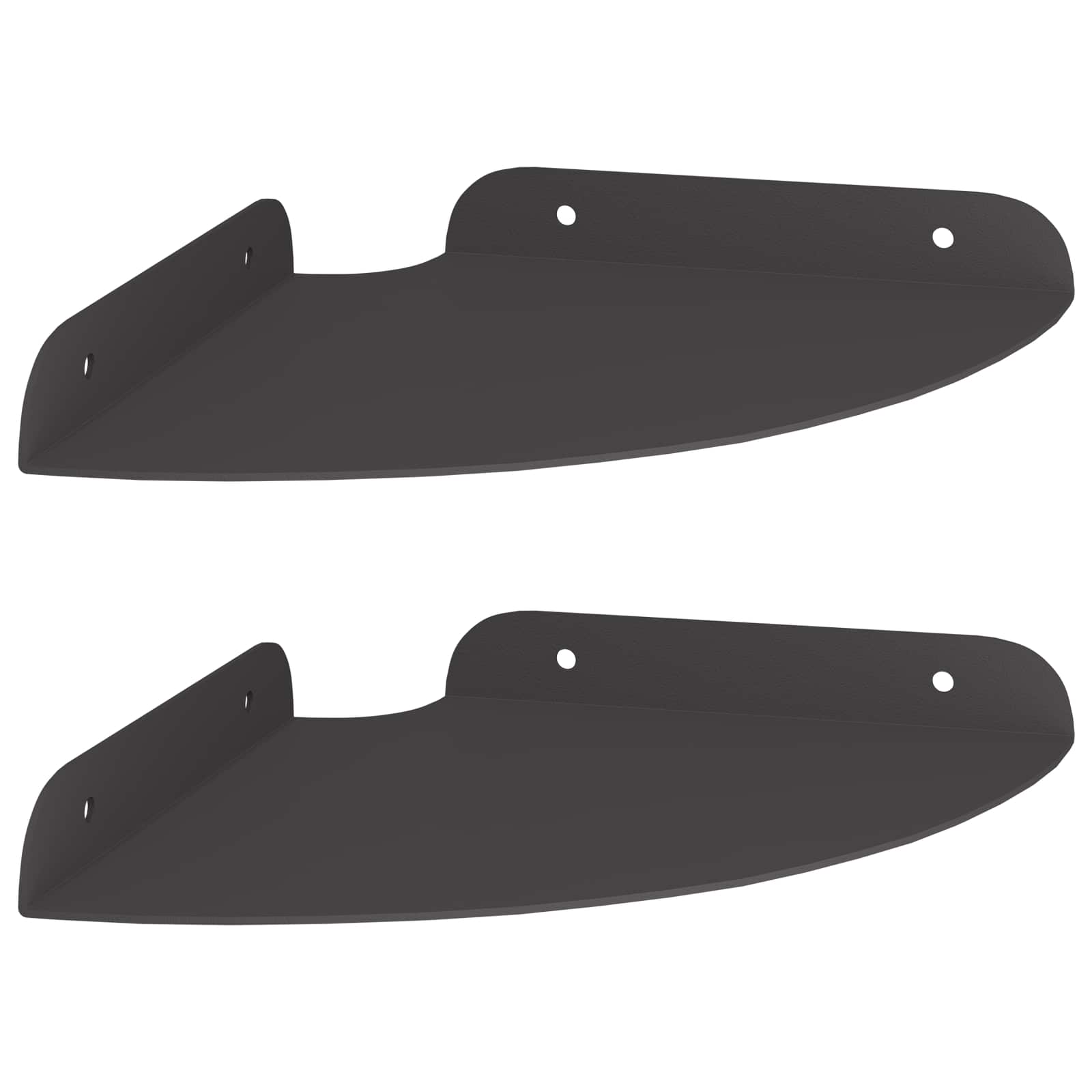 Schwebendes Regal mit Regal 2 pcs Schwarz 15 x 15 x 2 cm