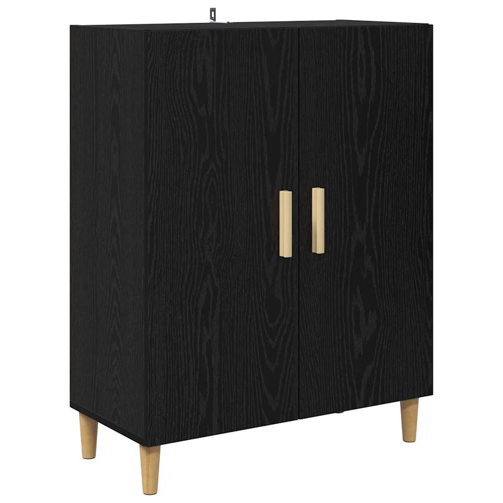 Highboard Altholz 69,5 x 34 x 180 cm Engineered Wood und Glas