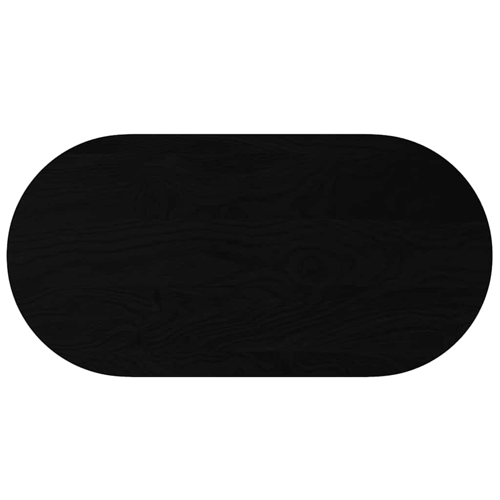 Tischplatte 80x40x2 cm Massivholz Eiche Oval