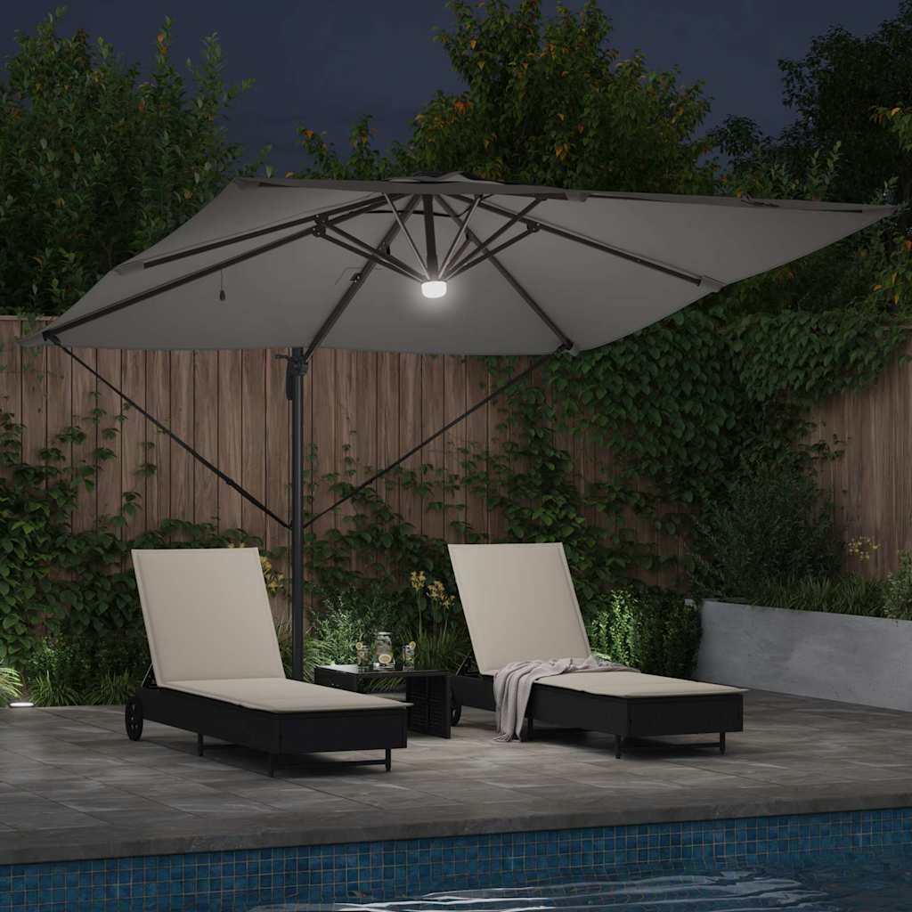 Roma Parasol Beige 286 x 284 x 270 cm Aluminium und Polyester