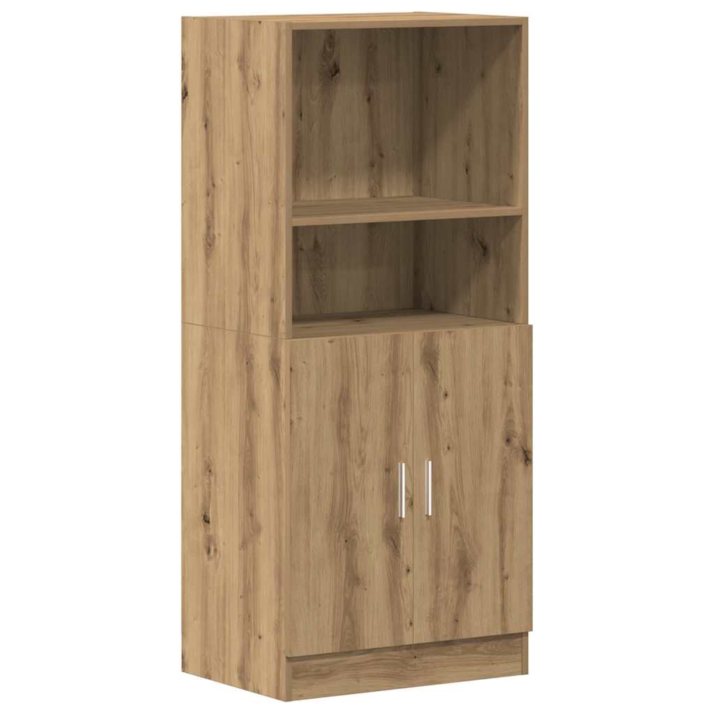 3-tlg. Küchenschrank-Set Weiß Holzwerkstoff