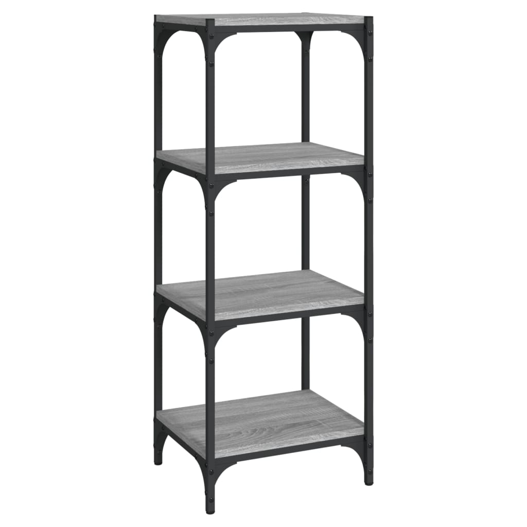 Bücherregal Schwarz 40x33x70,5 cm Holzwerkstoff und Stahl
