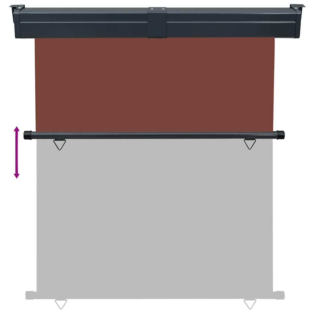 Balkon Seitenmarkise 60 x 250 cm 100% Polyester Eisen Stahl