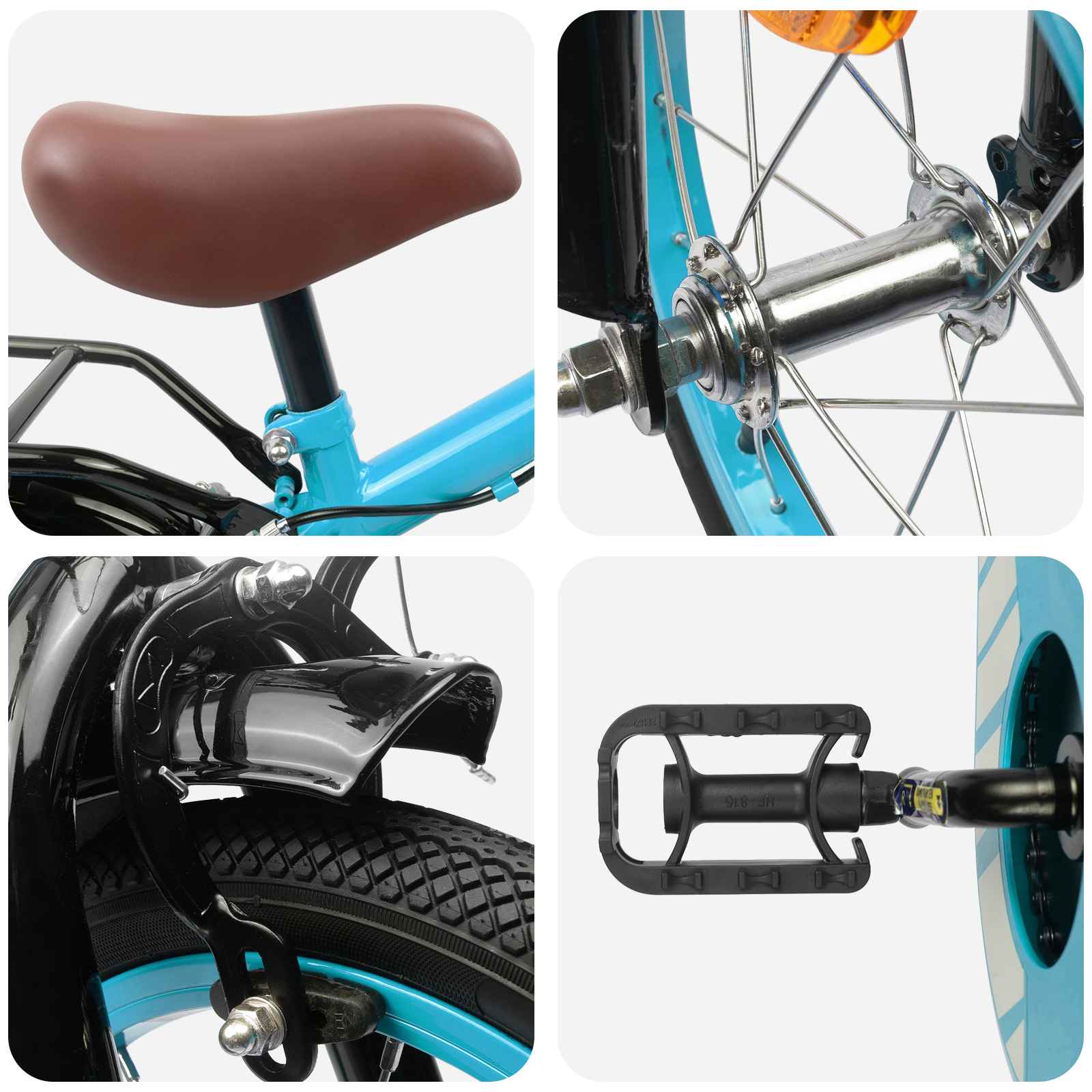 Kinderfahrrad 12 Zoll für 2-4 Jahre alt Himmelblau