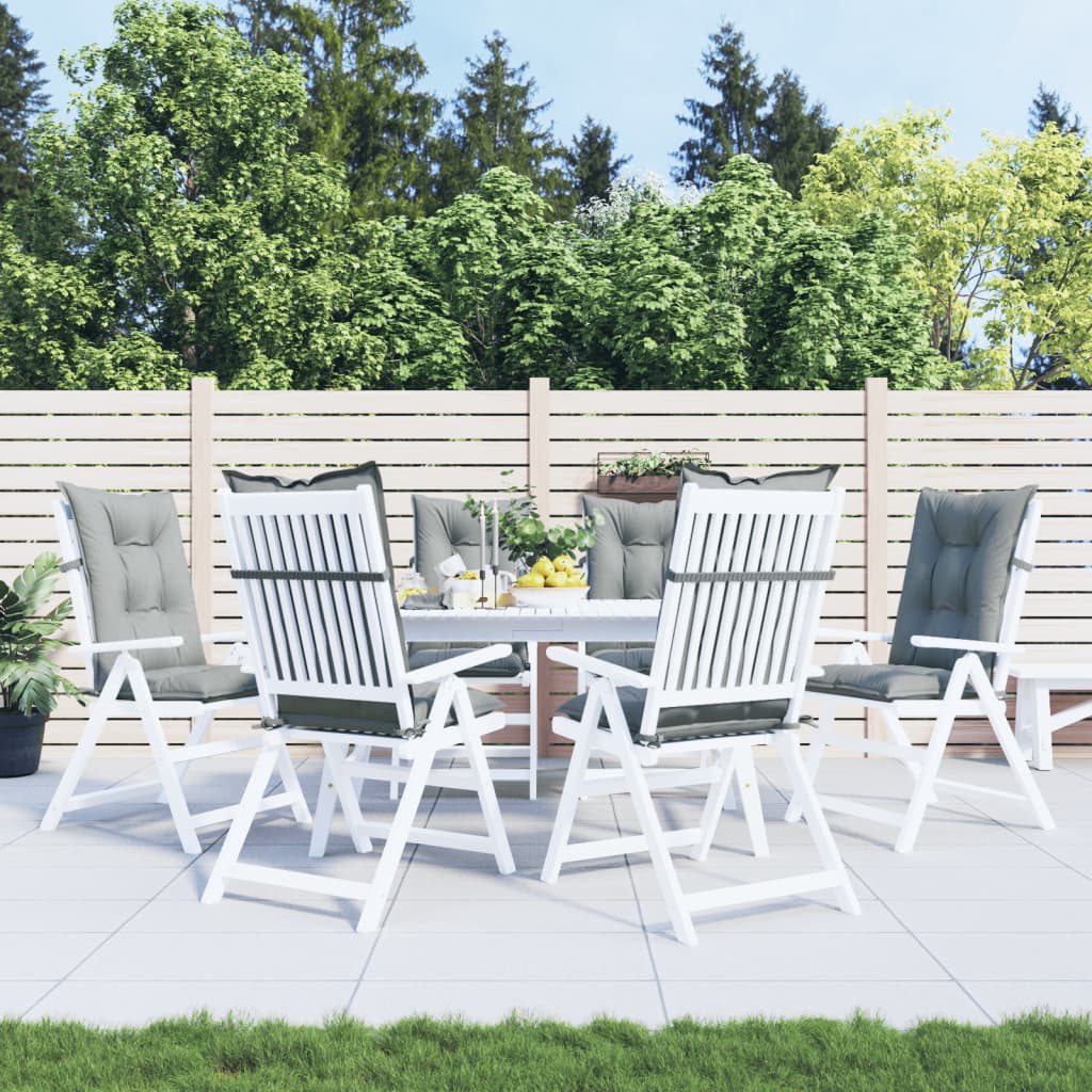 Hochlehner-Auflagen 2 Stk. Melange Anthrazit 120x50x7cm Stoff