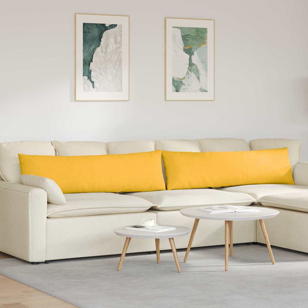 Sofakissen 2 Stück Hellgrau 50 x 30 cm Cordstoff